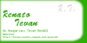 renato tevan business card